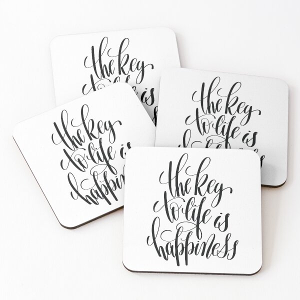 Item preview, The Key To Life Is Happiness Inspirational Quotes designed and sold by ProjectX23.