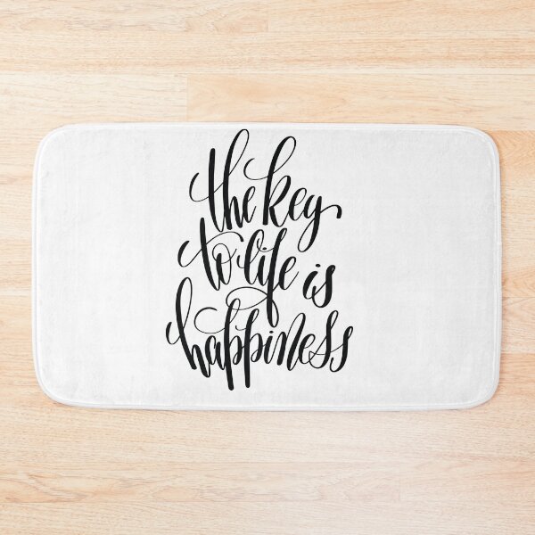 Item preview, The Key To Life Is Happiness Inspirational Quotes designed and sold by ProjectX23.