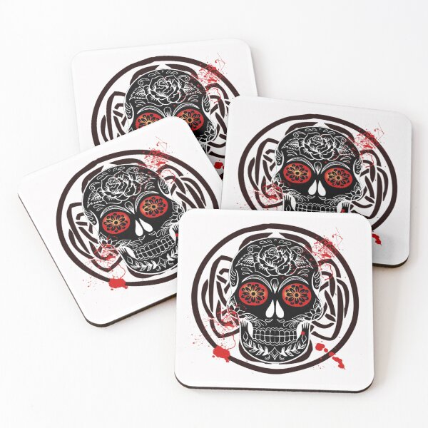 Item preview, Black Mexican sugar skull designed and sold by FerretSteph.