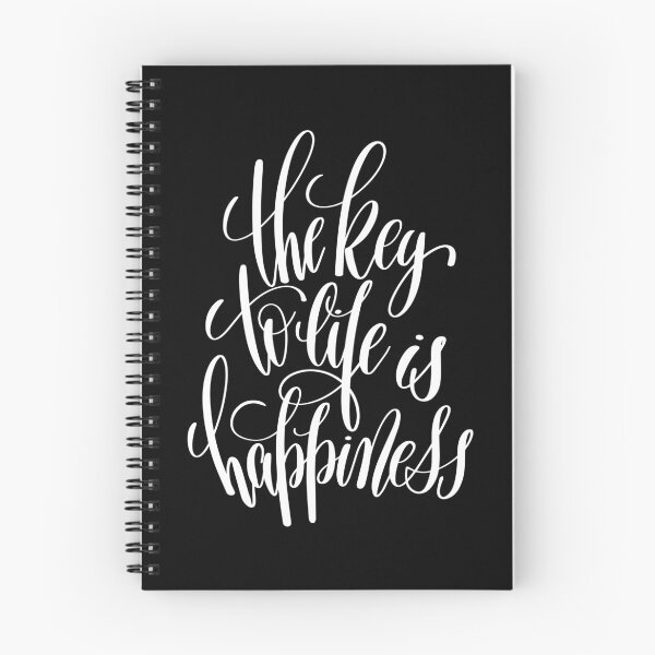 Item preview, The Key To Life Is Happiness Inspirational Quotes designed and sold by ProjectX23.