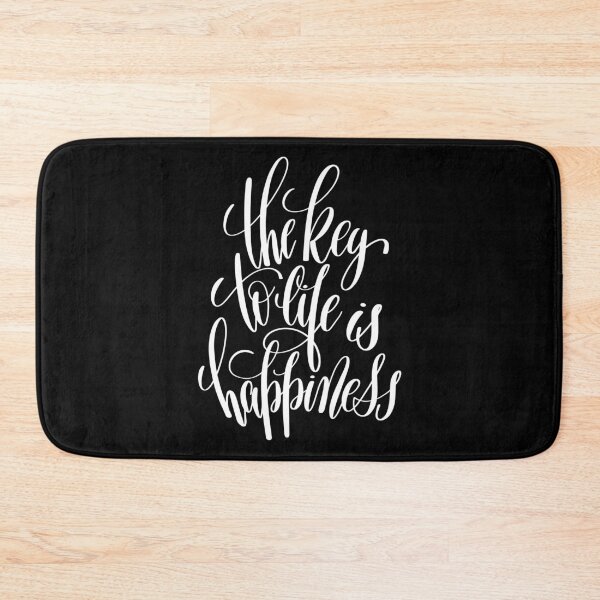 Item preview, The Key To Life Is Happiness Inspirational Quotes designed and sold by ProjectX23.