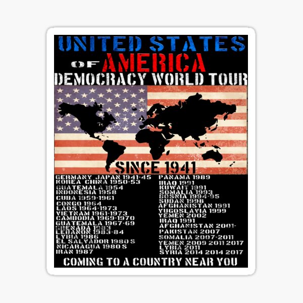 United States World Tour' Sticker