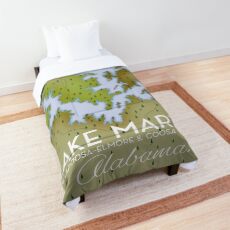 Lake Martin Alabama Travel poster Comforter