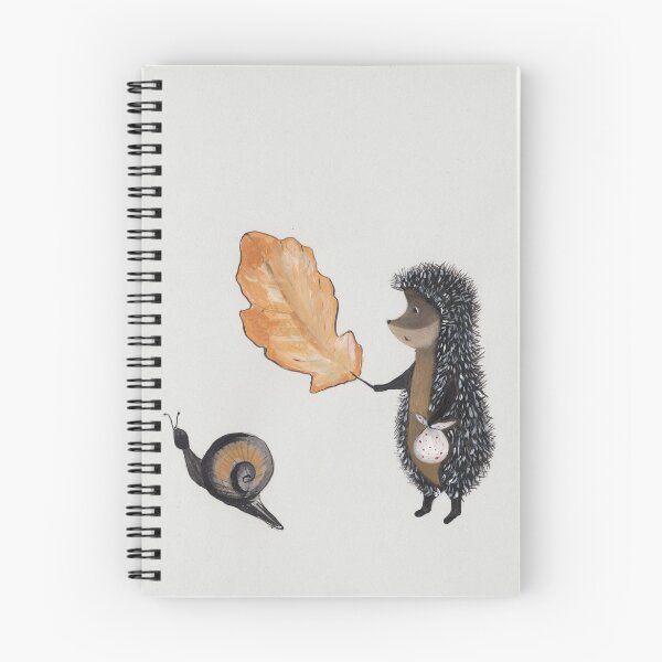 Item preview, Nursery art - Hedgehog found the snail under leaf designed and sold by Marikohandemade.