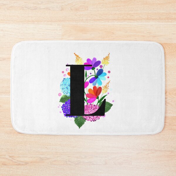 Item preview, letter l alphabet monogram flower bouquet designed and sold by atevern.
