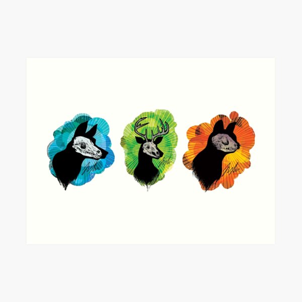SKull Trio Art Print