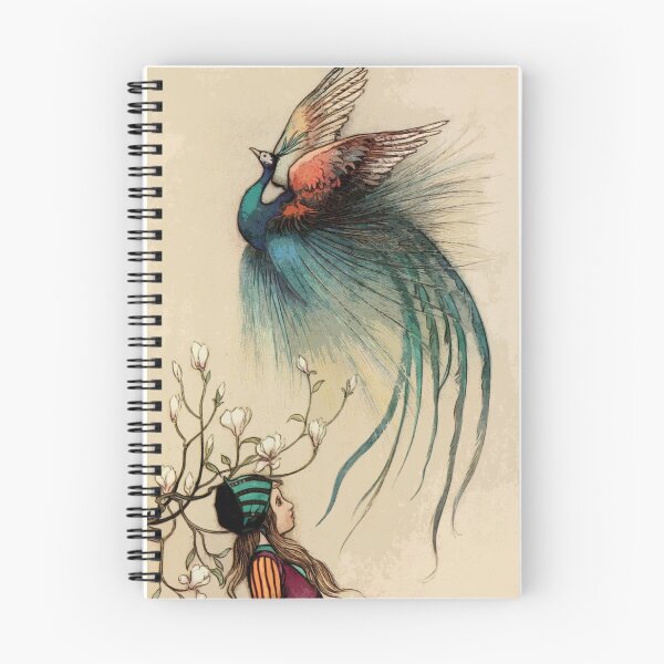 Item preview, Beautiful Peacock illustration Art Nouveau designed and sold by Vintage Designs +.