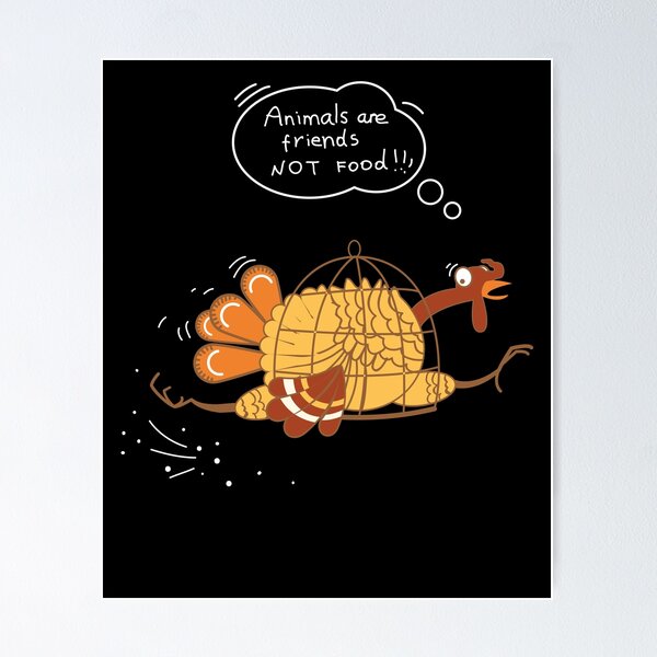 Item preview, Funny Vegan Thanksgiving Outfit - Animals Are Friends Cute Turkey Design designed and sold by FunnySunny T-Shirts.