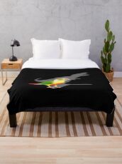 T-rex shadow - Pineapple Conure Throw Blanket