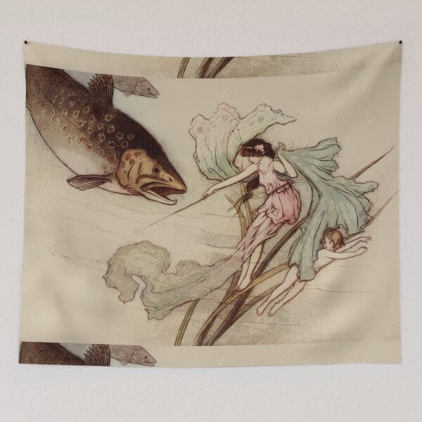 Item preview, Vintage Thumbelina illustration designed and sold by Vintage Designs +.