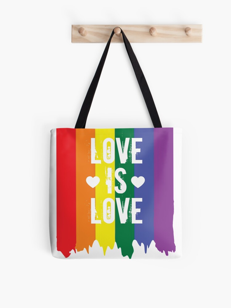 LGBT Gay Pride Rainbow Drip Paint Tote Bag for Sale by Ricaso