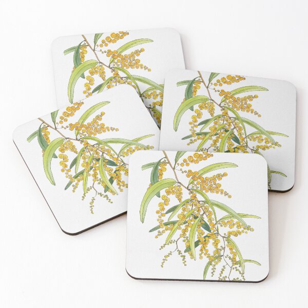 Item preview, Australian Wattle Flower, Illustration designed and sold by JRoseDesign.