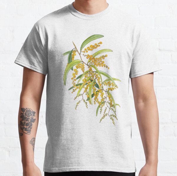 Australian Wattle Flower, Illustration Classic T-Shirt