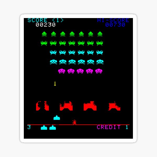 Space Invaders Sticker