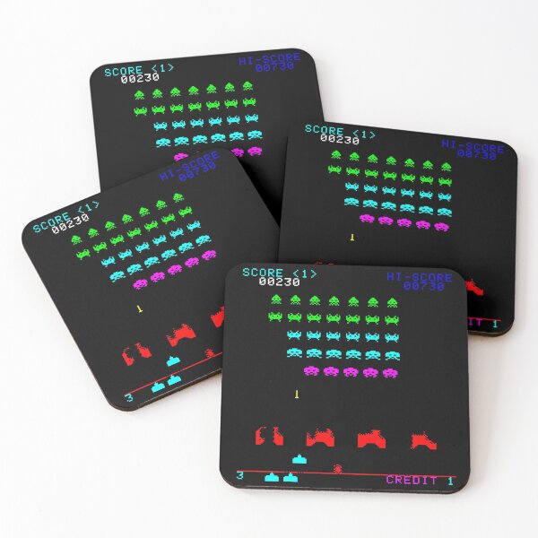 Space Invaders Coasters (Set of 4)