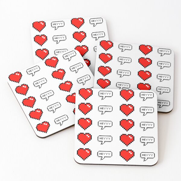 Item preview, Heyyy & Heart Sticker Set designed and sold by ApparelFactory.