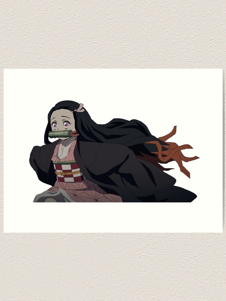 Nezuko Running Kimetsu No Yaiba Demon Slayer Art Print By Wabobabo Redbubble