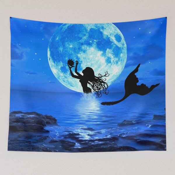 Item preview, Moonlight Mermaid - Blue designed and sold by maryedenoa.