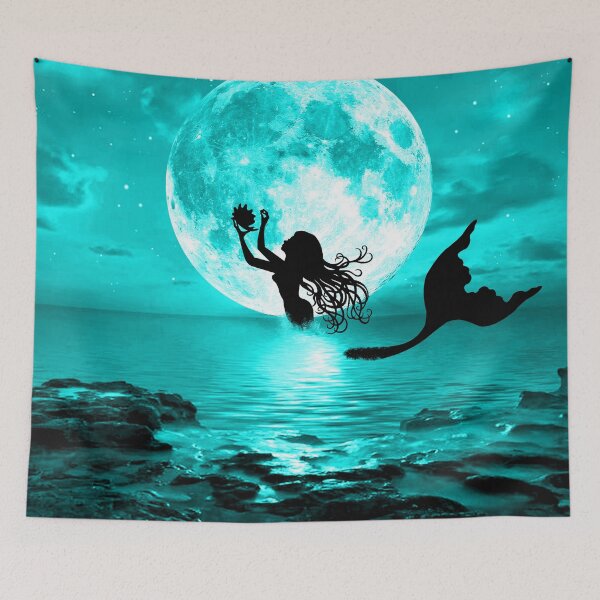 Item preview, Moonlight Mermaid - Turquoise designed and sold by maryedenoa.