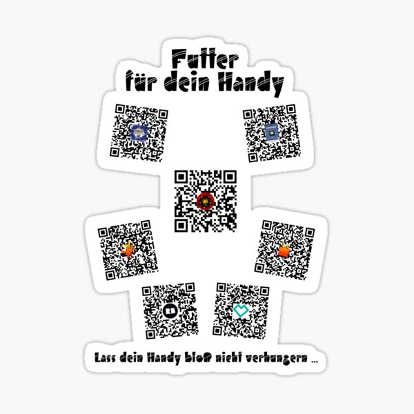 Kopie von Futter für dein Handy - Transparent - schwarze Schrift Sticker