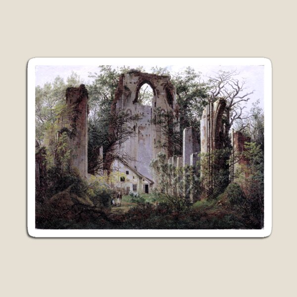 Aperçu de l'œuvre Caspar David Friedrich - Ruines du monastère d'Eldena près de Greifswald créée et vendue par ArtExpression.