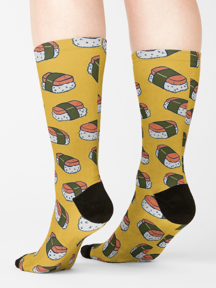 Alternate view of Spam Musubi Sushi Pattern Socks