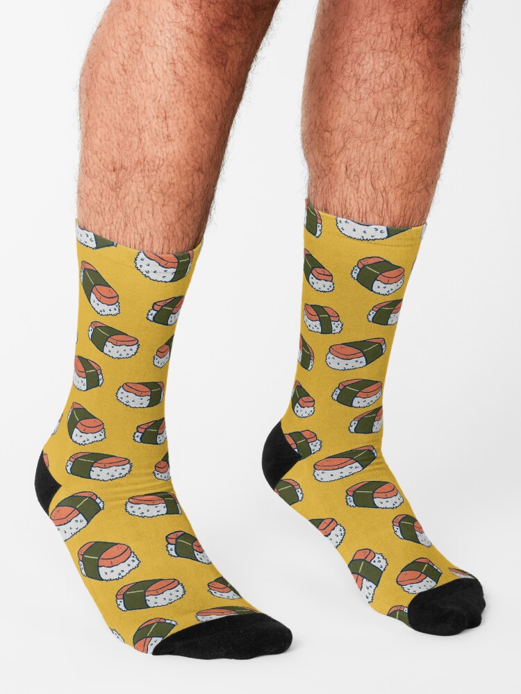 Alternate view of Spam Musubi Sushi Pattern Socks