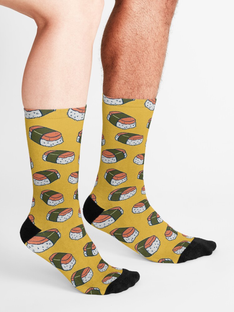Alternate view of Spam Musubi Sushi Pattern Socks