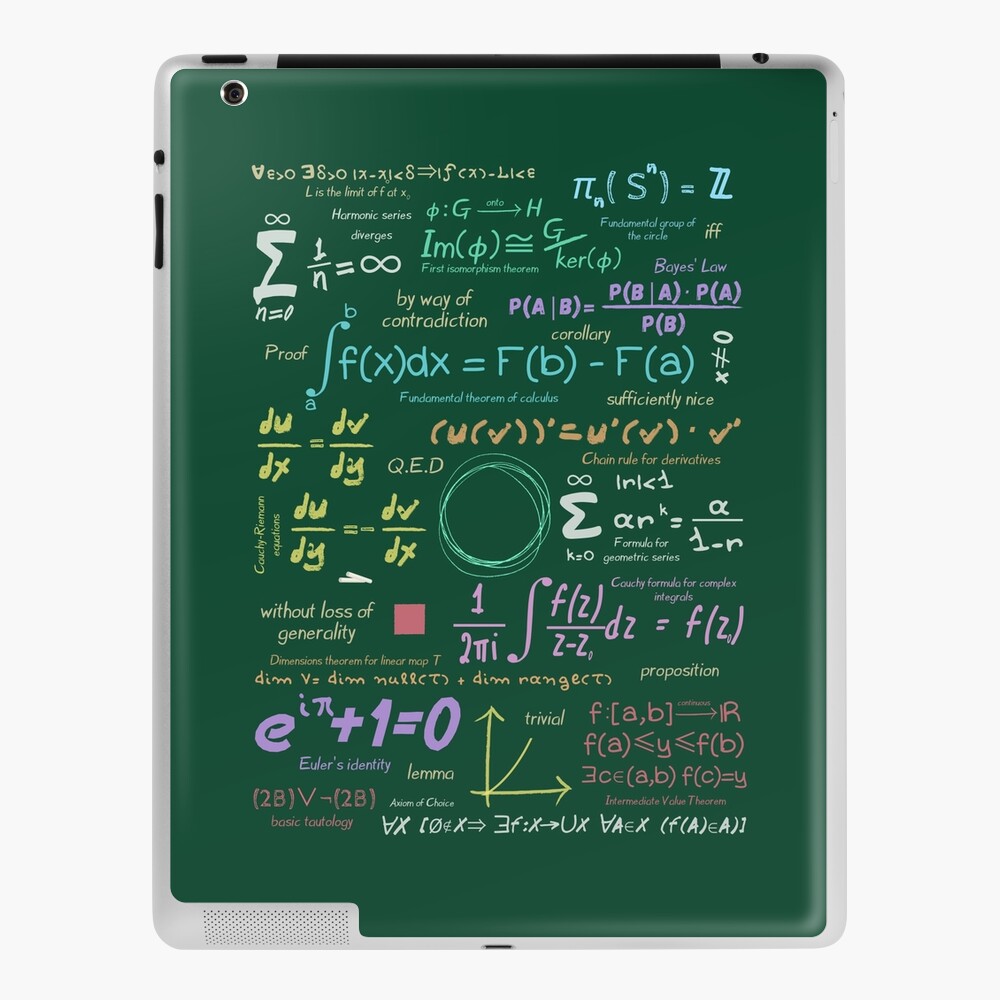 Pure Math Extravaganza Green Chalkboard Ipad Case Skin By Liorasophie Redbubble