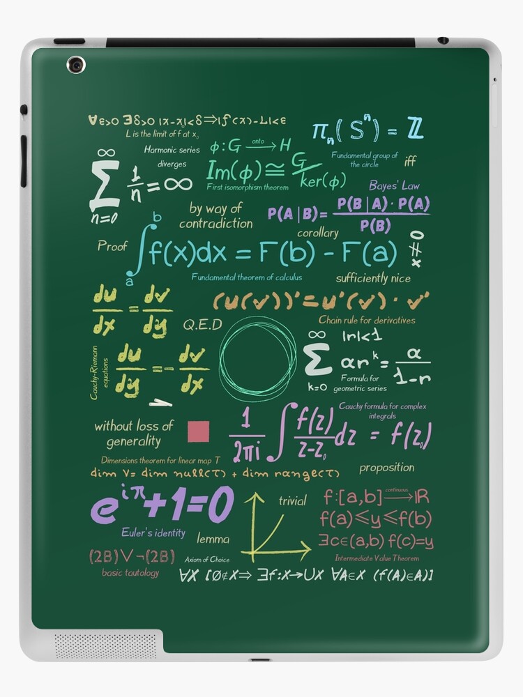 Pure Math Extravaganza Green Chalkboard Ipad Case Skin By Liorasophie Redbubble