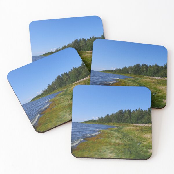 Item preview, picturesque lake shore in summer designed and sold by mrivserg.