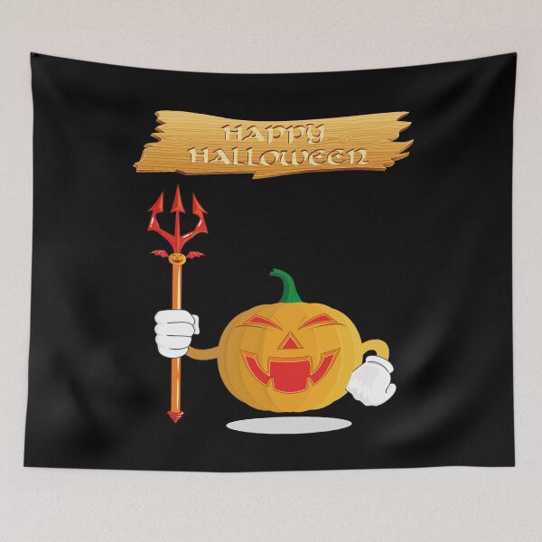 Item preview, Happy Halloween pumpkin devil designed and sold by wolfgangrainer.
