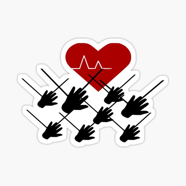 Hands that want to hurt your heart Sticker