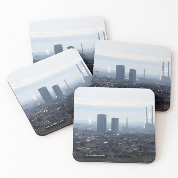 Item preview, White smoke clouds froma heating plant chimney Vienna Austria designed and sold by goceris.