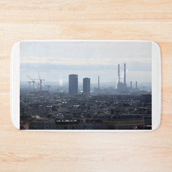 Item preview, White smoke clouds froma heating plant chimney Vienna Austria designed and sold by goceris.