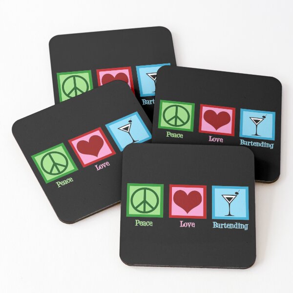 Item preview, Peace Love Bartending designed and sold by Epic Love Designs.