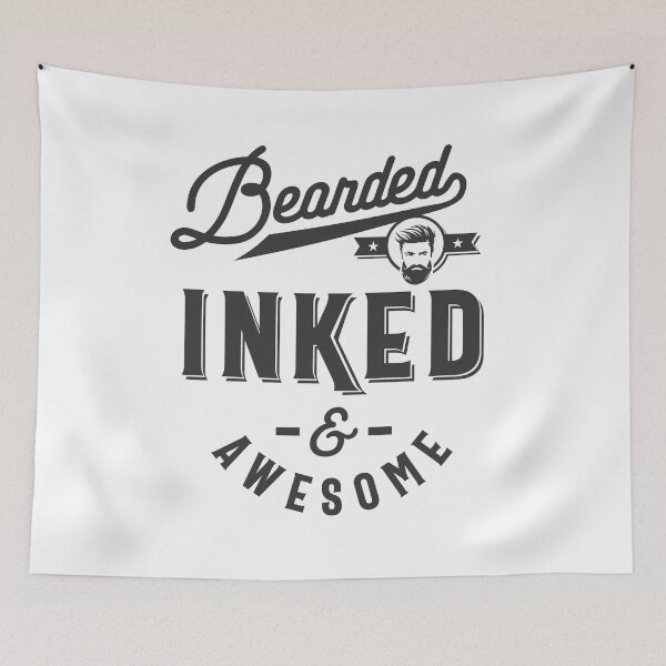 Item preview, Bearded Inked & Awesome Shirt Beard Tattoo Lover  designed and sold by cidolopez.