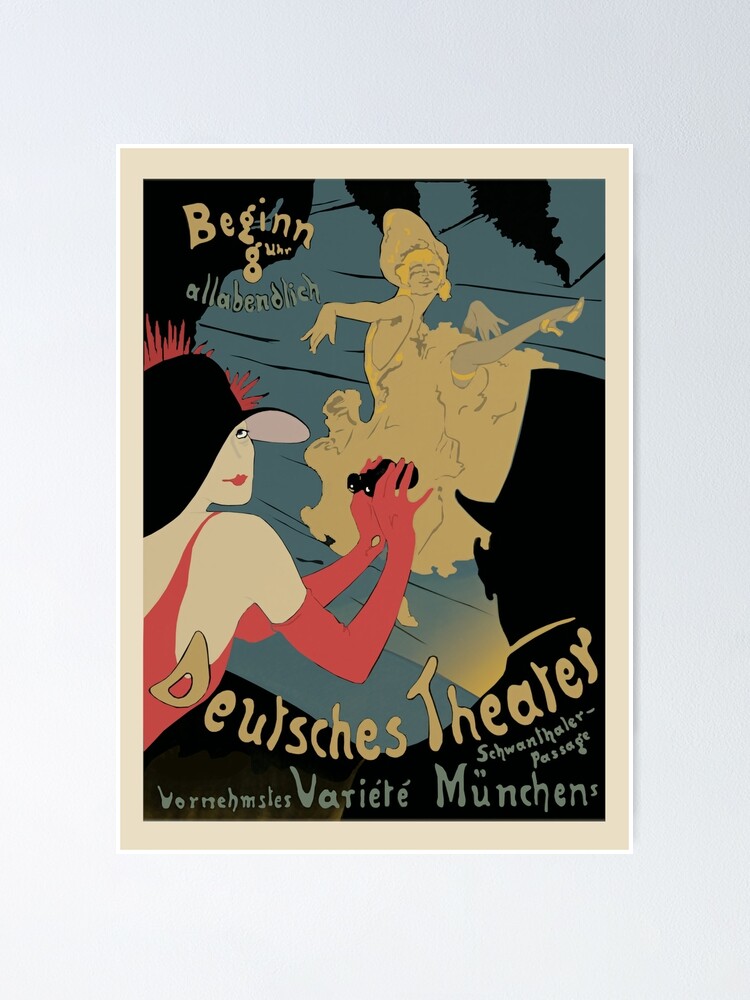 Belgium Deutsches Theater Show Dance European Art 16X20 Vintage Poster FREE S/H 