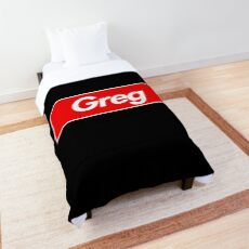 Greg Name Label - Gift For Male Named Greg Comforter