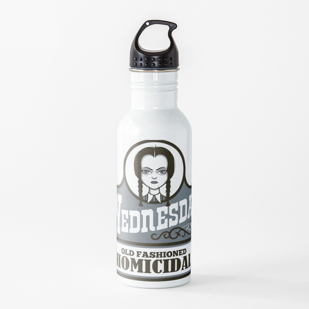 Old Fashioned Homicidal - Creepy Cute Goth Water Bottle