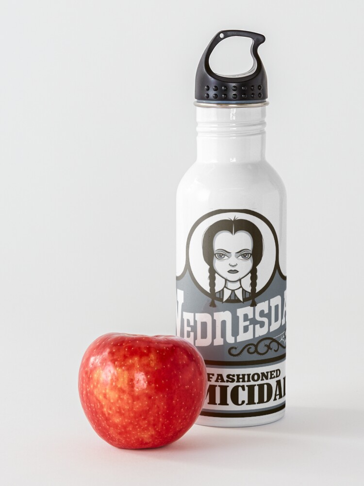 Alternate view of Old Fashioned Homicidal - Creepy Cute Goth Water Bottle