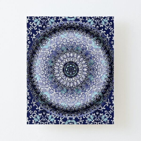 Vine Leaf Boho Mandala Canvas Mounted Print