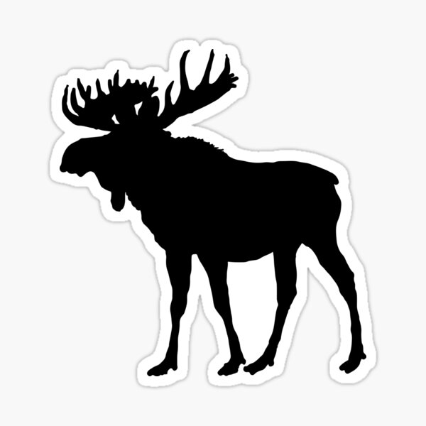 Moose Silhouette Cabin Wilderness Decor And Wear Sticker