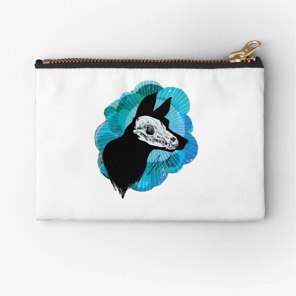 Dog skull Zipper Pouch