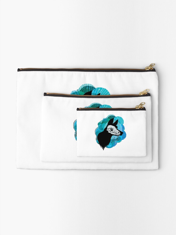 Alternate view of Dog skull Zipper Pouch