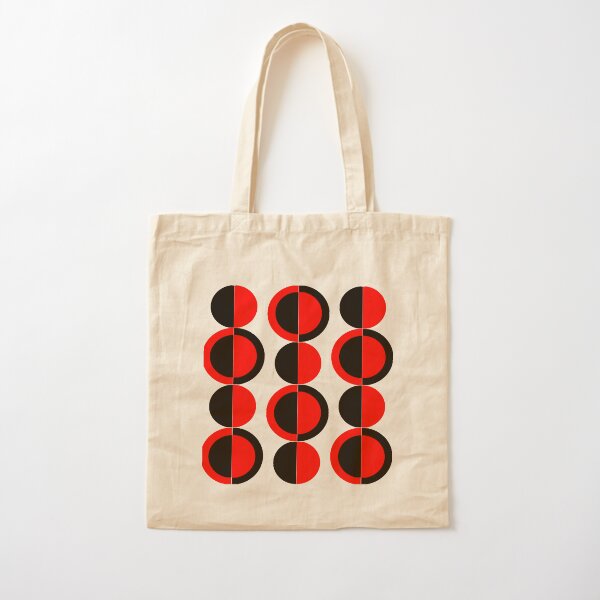 Mod Circles Cotton Tote Bag