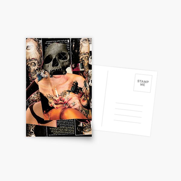 tattooing collage Postcard