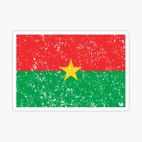 Sticker drapeau Burkina-Faso 