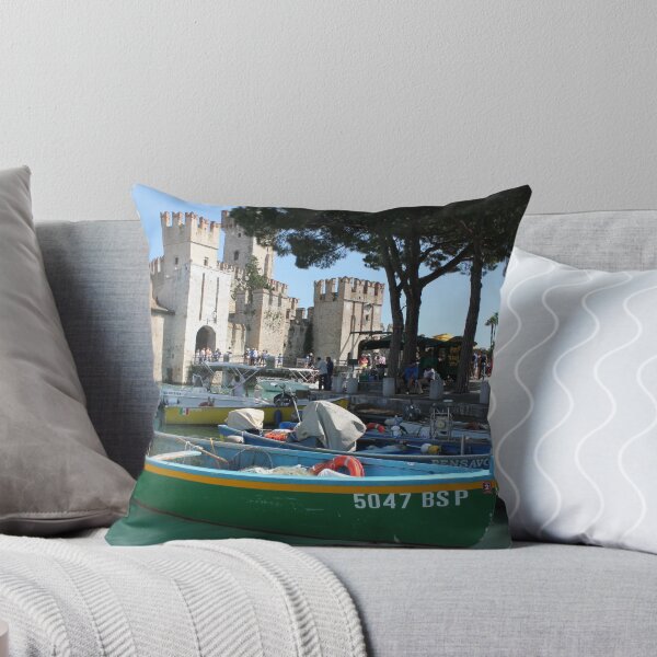 Item preview, Colorful boats by the Scaliger castle designed and sold by Elena Skvortsova.