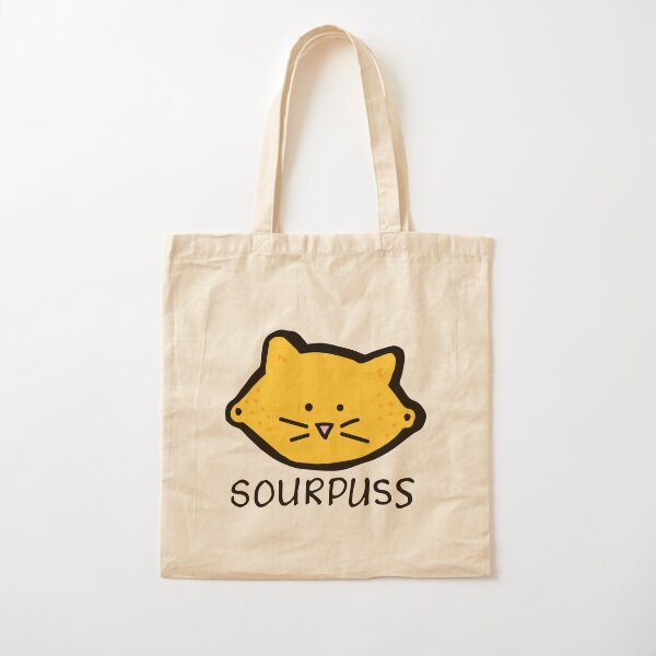 Sour Puss Cotton Tote Bag
